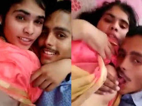 Indian boyfriend gives his girlfriend a sensual oral experience with recorded sound