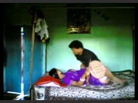 A Bengali wife quickly engages in intimate activities with her husband