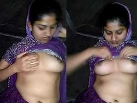Desi beauty reveals her curves and squeezes her breasts