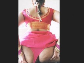 Indian aunt's curvy backside