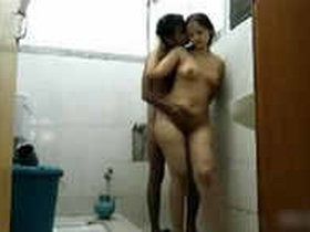 Passionate couples engage in intimate encounters in restroom