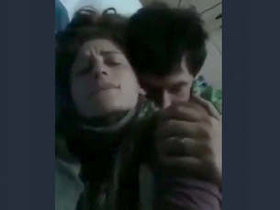 Indian couple engages in intimate activities on a mattress