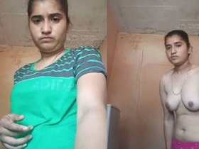 Sexy village bhabhi reveals her curves in a revealing dress