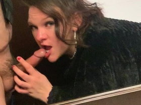 Stacy's hotel rendezvous: The best American blowjob