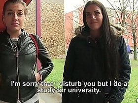 Ignoring student Eveline Dellai gets some cash with added fuck man