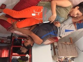 Sexy wife cheats with her friend in threesome