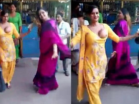 Salwar suit with cleavage for Diwali celebration