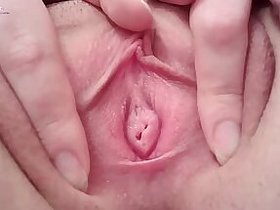 Close up shaved pussy