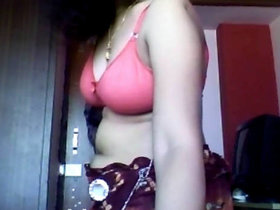 Andhra girl Vasavi changes outfit revealing milky breasts in college