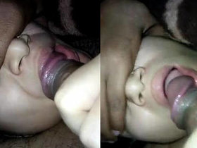 Indian wife pleases her husband with oral sex