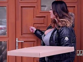 Four Big Jugs Satisfy One Hard Cock