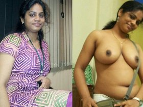 Curvy Indian girl Mallou undresses and misbehaves in the workplace