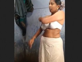 Indian wife plays naughty in her outfit