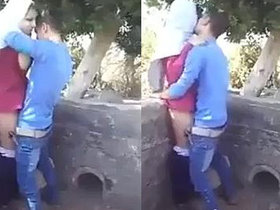 A girl from Rab village engages in outdoor sex