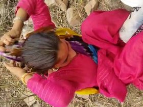 Discovered having sex outdoors by bhabi