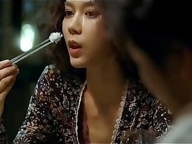 Sexy Korean Kim si-woon is happy in the movie I saw the devil