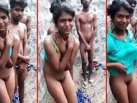 Gangbang in the village Indian sex caught red-handed