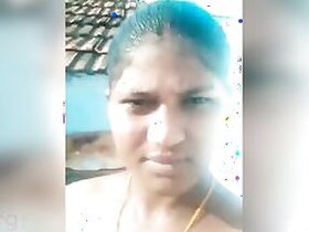 Telugu in clothes shows sexy hawk auntie video