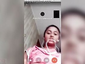 Indian phone topless with a BF clip