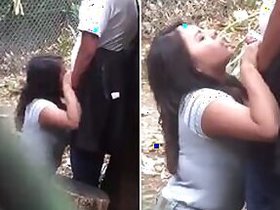 Young college student gives blowjob to uncle outdoors, new Desi viral MMS