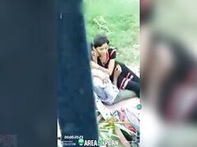 Caught lecherous college student sucking and fucking outdoors with boyfriend, MMS desi randy sex