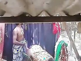 Fat wife Desi gets a hard anal pussy fuck in the open air MMS