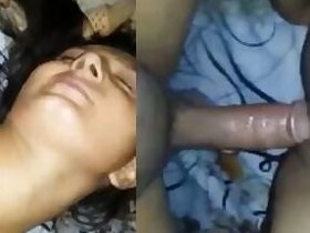 Horny Indian girl tries her big dick on MMS camera