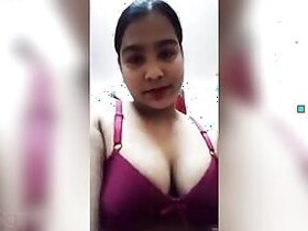 Unsatisfied wife Desi with her fat hairy teenage pussy