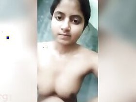 Cute college student Desi shows her perfect natural tits and tight Asian pussy on the XXX camera
