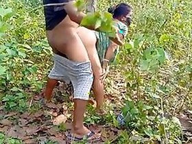 XXX intercourse of lustful lovers Desi outdoors for amateur porn video