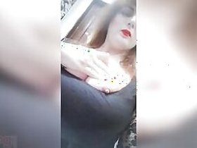 Paki Desi-clad slut squeezing milk out of her XXX-sized tits