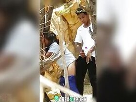 Horny lovers caught having a quickie crawl in the open air at Desi mms video