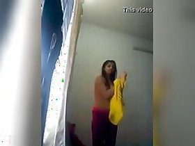 Desi Cookie acting out a scene from a movie for lewd excitement