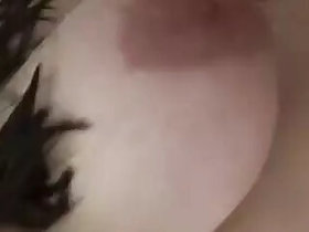 Beautiful Teenage Girl Rubs Her Pussy with Big Tits in the Shower