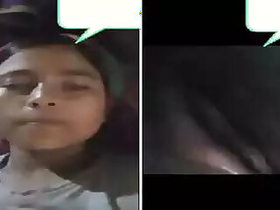 Hillbilly girl with naked black pussy on video call