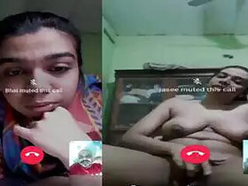 GF nude video chatting with a lover