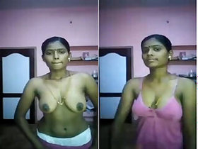 Tamil Wife Shows Her Boobs Part 1