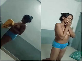 Shy Tamil Girl Shows Tits Video from Lover