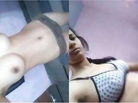 Pretty Indian Girl Desi Shows Her Tits and Pussy