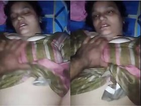 Desi Wife Presses Her Breasts and Fucks Her Husband Part 3