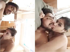 Super horny Desi Bhabhi Sucking his Dick