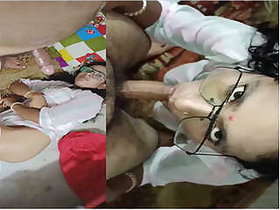 Desi's wife gives a blow job and gets rid of her dick