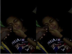 Desi's lover fucks and the guy comes on her face.