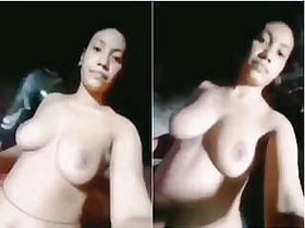 Desi Indian Girl Records Nude Video For Lover